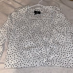 IZ Byer Twist-Front Long Sleeve Top